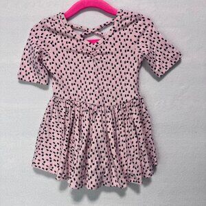 Dotdotsmile Girls Dress Size 6/12 Months Pink and Black New With Tags